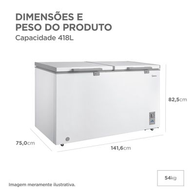Freezer Horizontal Midea MDRC564FZD013 418L