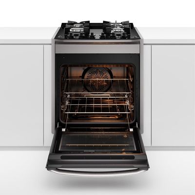 Fogão de Embutir Electrolux Experience FE4EG 4 Bocas Mesa de Vidro Forno 79L PerfectCook360 Cinza 110