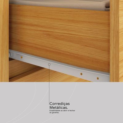 Guarda-Roupa Casal Mônaco Demóbile 4 Portas 6 Gavetas com Espelho e Pés PVC