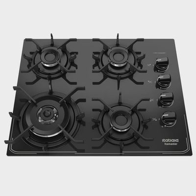 Fogão Cooktop Itatiaia Itamaster 4 Bocas Tripla Chamas Preto / Bivolt