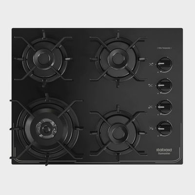 Fogão Cooktop Itatiaia Itamaster 4 Bocas Tripla Chamas Preto / Bivolt