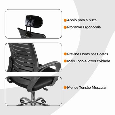 Cadeira De Escritório Diretor Roma Oficial Com Apoio