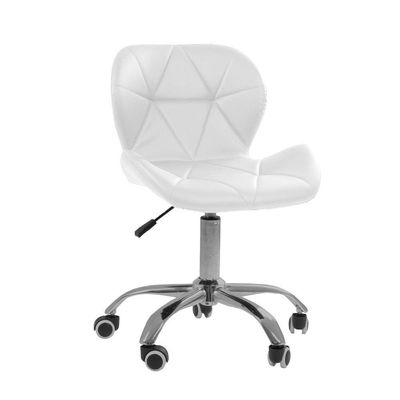 Cadeira Office Eiffel Slim Com Base Giratória Oficial Branco