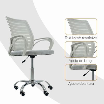 Kit 2 Cadeiras De Escritório Diretor Roma Oficial Branco