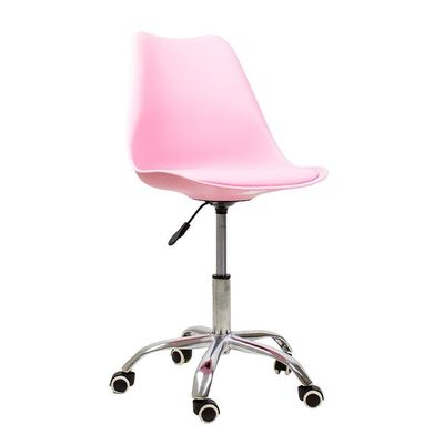 Cadeira Saarinen Office Base Cromada Oficial Rosa