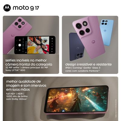 Smartphone Motorola Moto G17 Tela 6,7 128GB