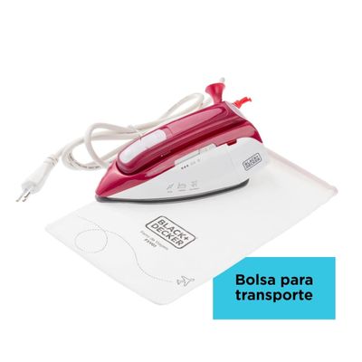 Ferro de Viagem Black+Decker FXVG1-BR a Vapor e a Seco Vermelho Bivolt