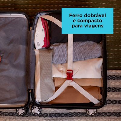 Ferro de Viagem Black+Decker FXVG1-BR a Vapor e a Seco Vermelho Bivolt