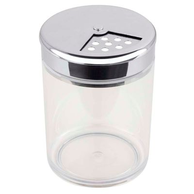 Queijeira com Tampa Forma em Vidro e Inox - 160 ml Transparente