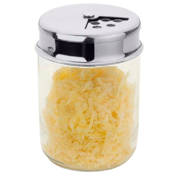 Queijeira com Tampa Forma em Vidro e Inox - 160 ml Transparente