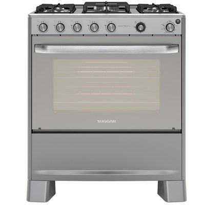 Fogão de Piso 5 Bocas Suggar Select Grill Tripla Chama Inox Inox / 220