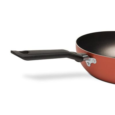Panela Wok Brinox Fun 24cm Terracota