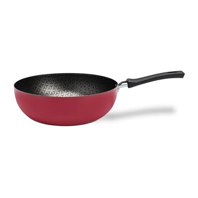 Panela Wok Brinox Anis Antiaderente Pro-Flon 4,1L 28cm Borgonha