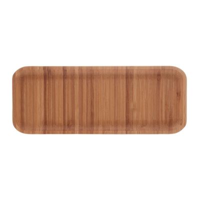 Petisqueira Bandeja Lyor Hire Retangular de Bambu 28x11cm