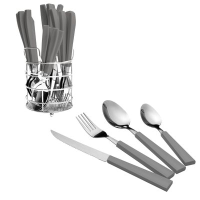 Faqueiro Dynasty Estai Inox 25 Peças