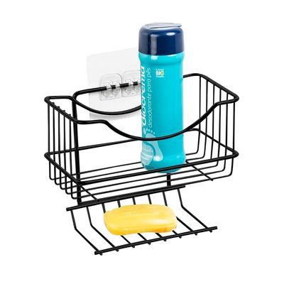 Porta Shampoo com Saboneteira Utimil Preto