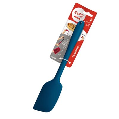 Espátula de Silicone Euro Home SIL2737 28cm Azul Resistente Flexível Alta Durabilidade