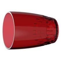 Copo Vermelho Plástico 300ml Trama Crippa Suco Água Refrigerante Escolar Refeitório Lanche