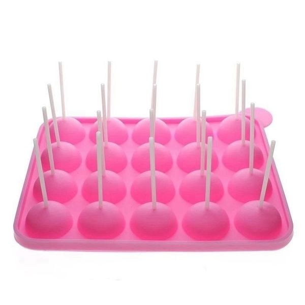Forma de Silicone para Bolos Sweet Treats, Formato de Pirulito com 20 Espaços, Bandeja