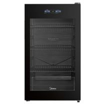 Cervejeira Midea MDRX150FGGGL03 82L Frost Free Smart Inverter Porta de Vidro Triplo Bivolt Preta