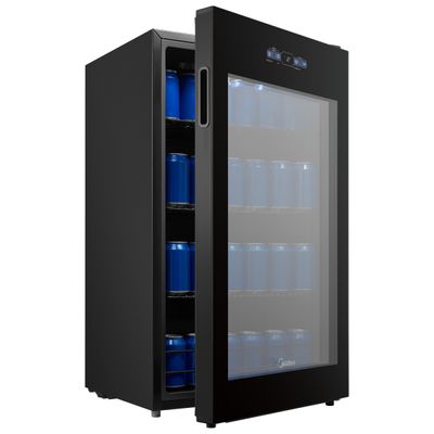Cervejeira Midea MDRX150FGGGL03 82L Frost Free Smart Inverter Porta de Vidro Triplo Bivolt Preta