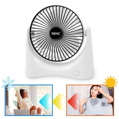 Mini Ventilador Portátil Usb Recarregável De Mesa 3 Velocidades Preto