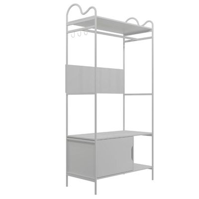 Closet Oasis 3 Prateleiras Aço 90CM Branco para Quarto Hotel
