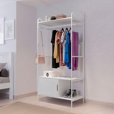 Closet Oasis 3 Prateleiras Aço 90CM Branco para Quarto Hotel