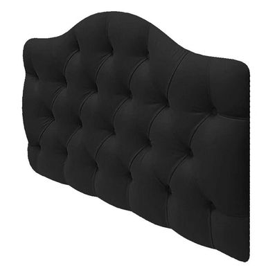 Cabeceira Suspensa Imperatriz 90 Cm Solteiro Suede Preto