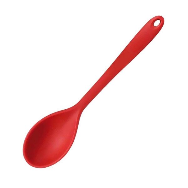 Colher De Silicone Vermelha Funda 27,5cm Com Suporte De Pendurar