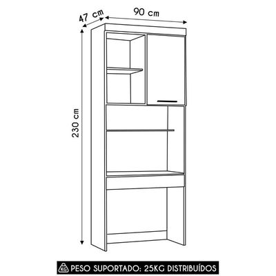 Escrivaninha Bancada Estudo Modulada 90cm Delphi Avelã/grey L01 - Mpozenato