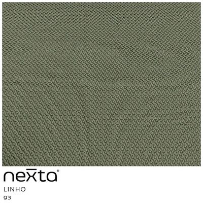 Sofá Curvo 3 Lugares 180cm Braço Dir. Thommy Pés Ouro Linho Verde Claro - Nexta Casa