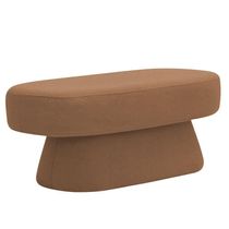 Banco Orgânico 102cm Liz Sala De Estar Bouclé Terracota - Nexta Casa