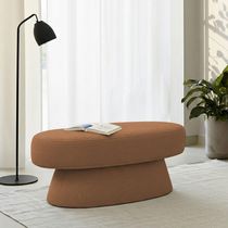Banco Orgânico 102cm Liz Sala De Estar Bouclé Terracota - Nexta Casa