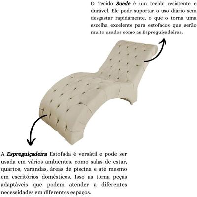 Recamier Divã Espreguiçadeira Para Sala Cliníca Elisa Suede Bege