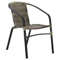 Kit Mesa 1m + 4 Cadeiras Alumínio Jardim Piscina Cappuccino