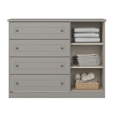 Cômoda 1 Porta 4 Gavetas Amy Casa 812 Cinza