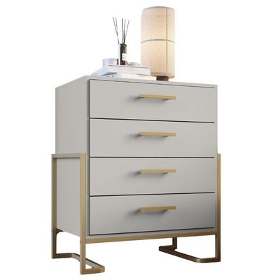 Comoda 4 Gavetas P1061 67 Cm Arenas Dourado Pp Milani Store Arenas Dourado