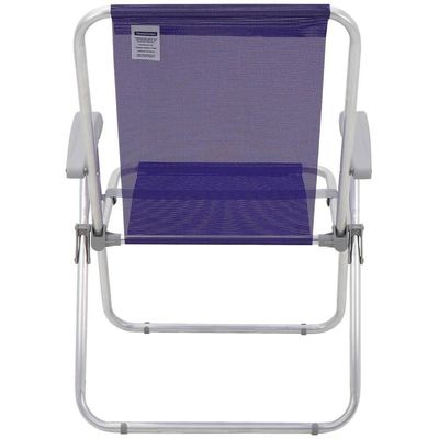 Cadeira De Praia Tramontina Creta Master Em Alumínio Com Assento Roxo 92900203