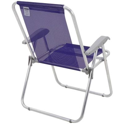 Cadeira De Praia Tramontina Creta Master Em Alumínio Com Assento Roxo 92900203