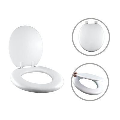 Assento Sanitário Oval Almofadado Branco