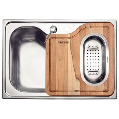 Cesto Coador Tramontina em Aço Inox Inox