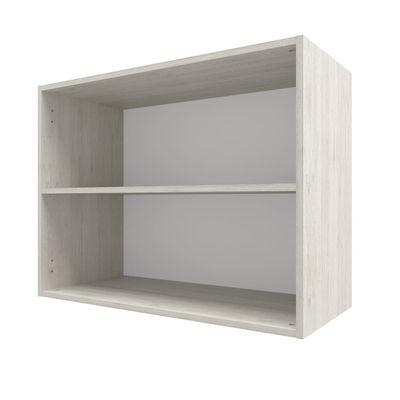 Armário Aéreo Bartira Rubi com 2 Portas, 1 Prateleira e 80cm de Largura - Freixo/Preto Poah