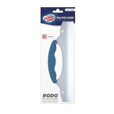 Rodo de Silicone Flash Limp Automotivo Azul Anatômico