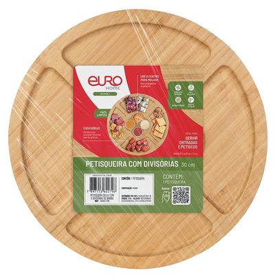 Petisqueira Bambu Euro Home 5 Divisórias