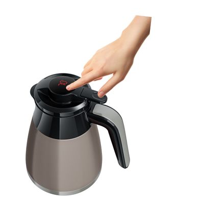 Bule Thermo Touch Euro Home 1,3L Cinza Inox
