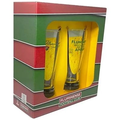 Copo Chopp Lager Fluminense Vidro 300ml Com 2 Unidades Allmix - UN