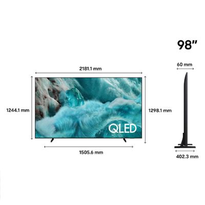 Smart TV 98 4K UHD Samsung Vision AI QN98Q7FAAGXZD QLED 120Hz Processador Q4 Alexa Integrada Gaming Hub Preto / Bivolt