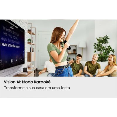 Smart TV 98 4K UHD Samsung Vision AI QN98Q7FAAGXZD QLED 120Hz Processador Q4 Alexa Integrada Gaming Hub Preto / Bivolt