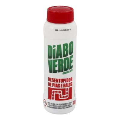 Kit 2 Diabo Verde Granulado Desentupidor De Pias Ralos 300g